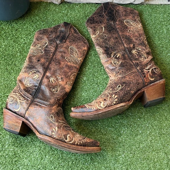 Circle G Dragonfly Embroidered Women’s Western Boots - Picture 5 of 10